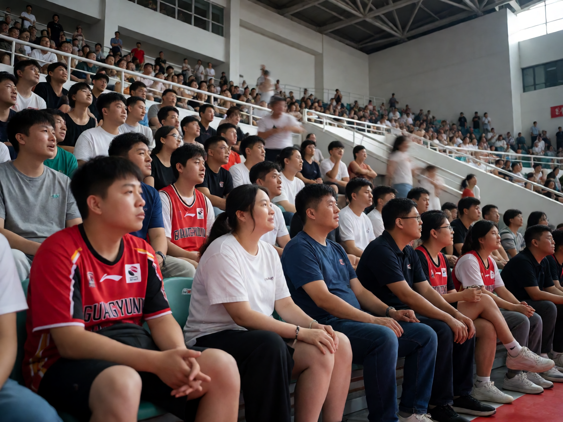 CBA篮球比赛现场观众席