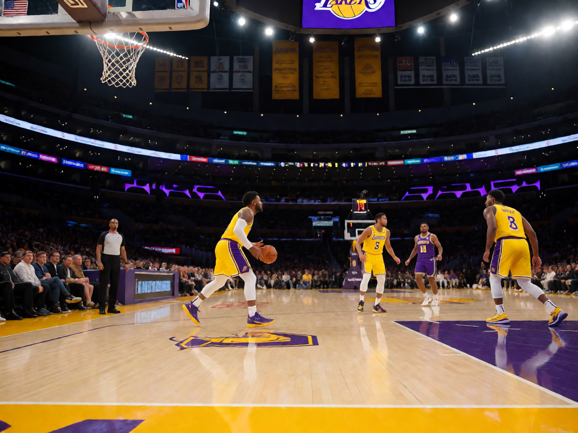 NBA洛杉矶湖人队比赛现场